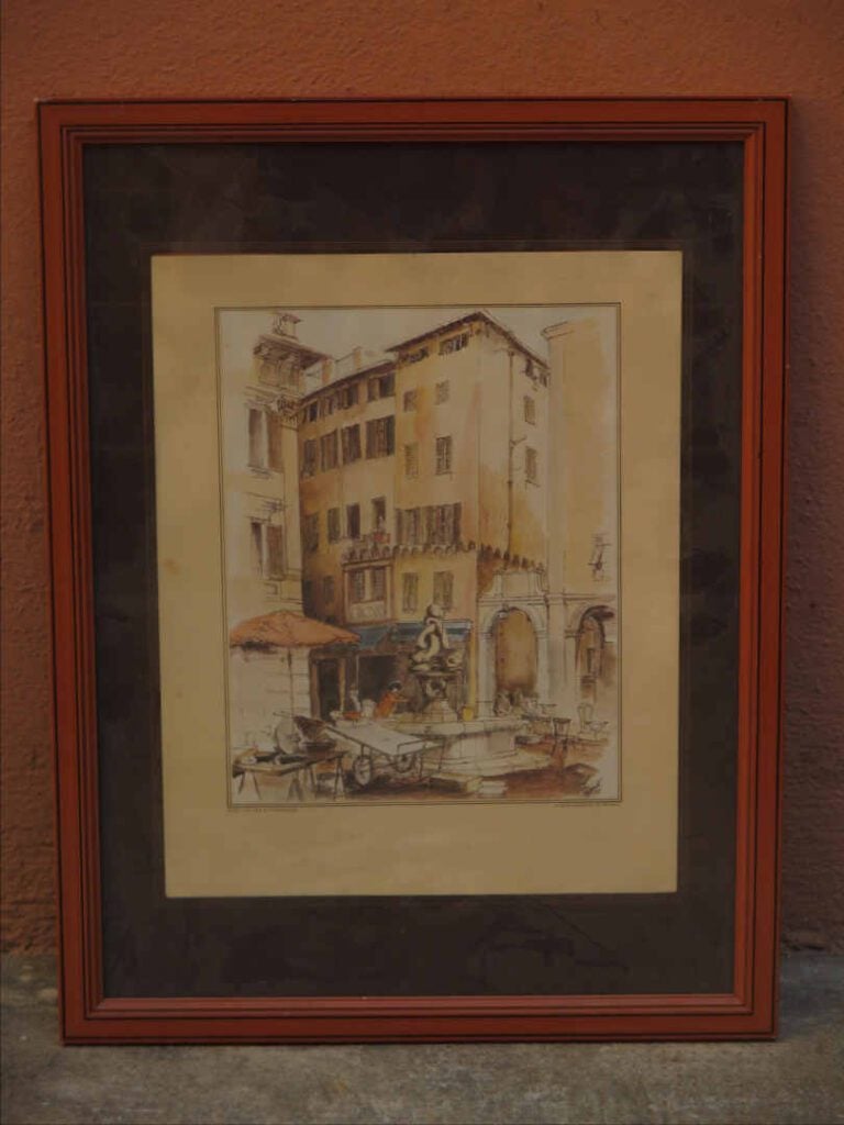 M. PERREARD - Nice - Place Saint-François - Reproduction d'une lithographie en…