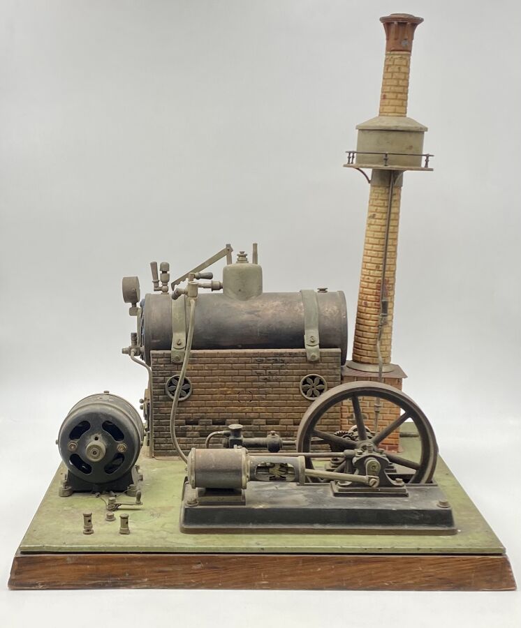 Machine à vapeur Bing Allemagne, vers 1912: machine usine à cylindre fixe indép…