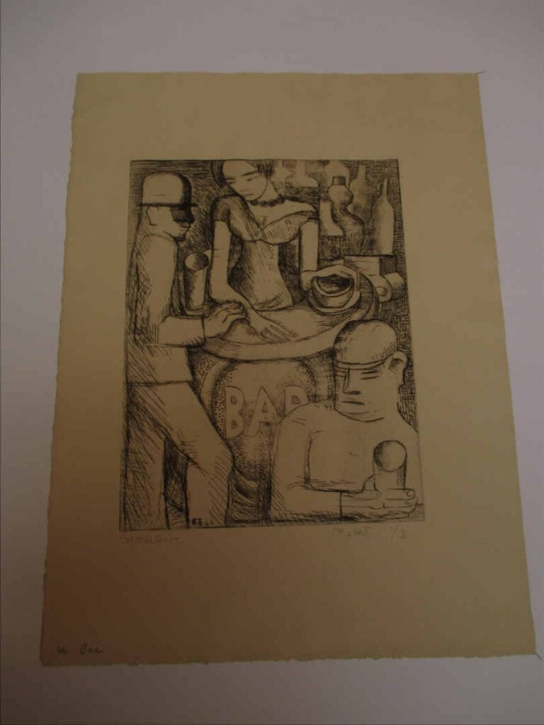 Marcel GROMAIRE (1892-1971) - Bar - Eau-forte. - Signée en bas à gauche, 1er ét…