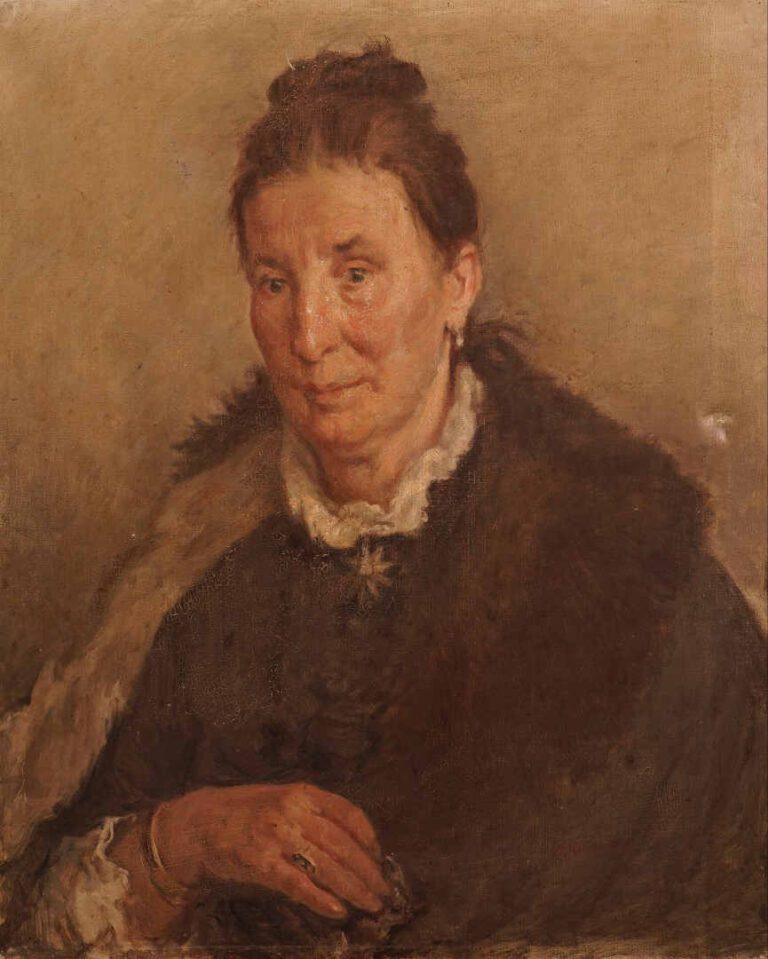 Marcellin-Gilbert DESBOUTIN (1823-1902) - Portrait en buste d'une dame au chign…
