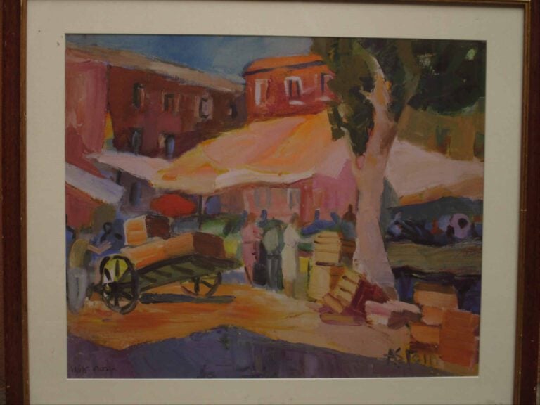 Marie ASTOIN (1923-2011) - Marché en Provence - Estampe. - Signée et numérotée…