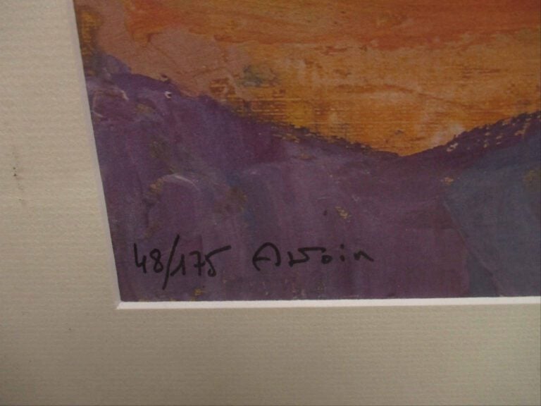 Marie ASTOIN (1923-2011) - Marché en Provence - Estampe. - Signée et numérotée…