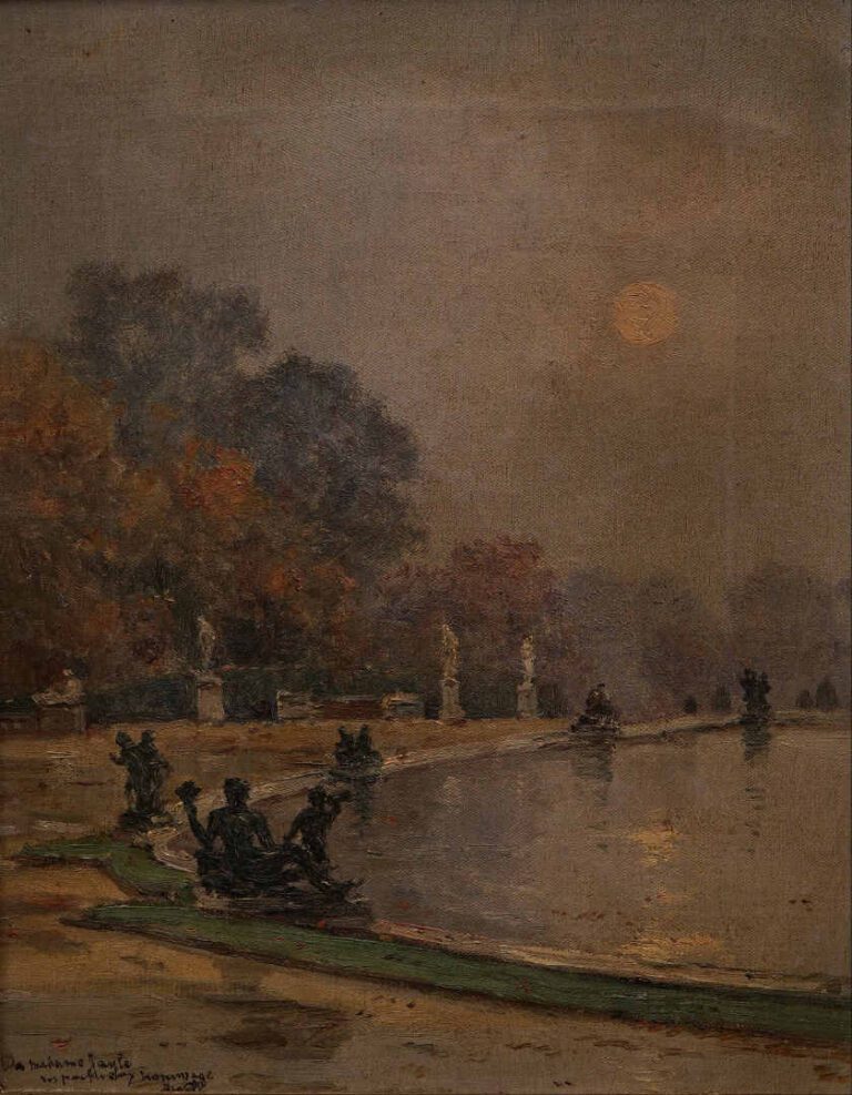 Marie Joseph Léon IWILL (1850-1923) - Fontaine dans le jardin de Versailles - H…