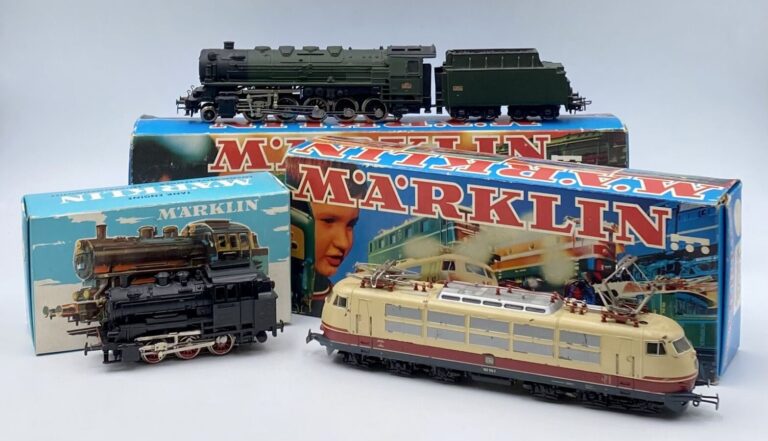 Marklin en BO 4 locos ; 150X vapeur ref 3046, 150X vapeur ref 3047, vapeur 030…