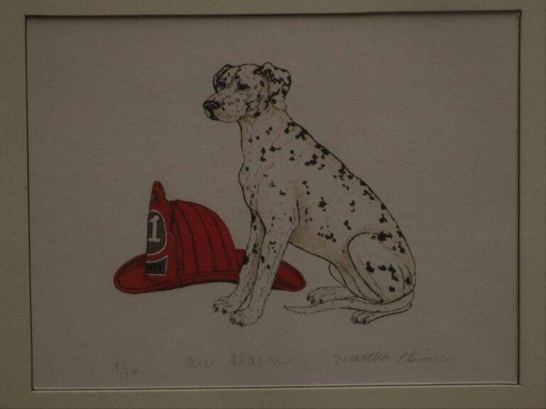Martho HANWERN ? - Three alarm - Lithographie en couleurs. - Signée, titrée et…