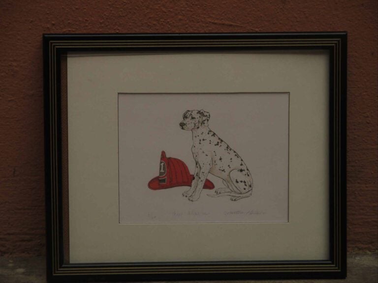 Martho HANWERN ? - Three alarm - Lithographie en couleurs. - Signée, titrée et…