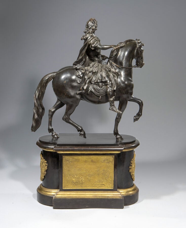 Martin Van den Bogaert, dit Desjardins (1637-1694) - Louis XIV à cheval - Statu…
