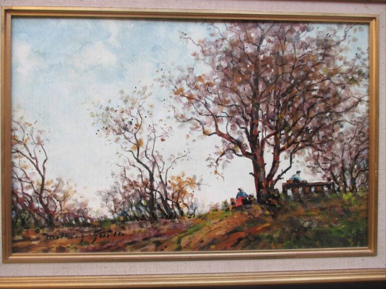 Mathias GUILLO (1897-1990) - Paysage d'été - Huile sur panneau. - Signée en bas…