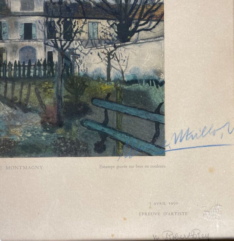 Maurice UTRILLO (1883-1955) - Le jardin de Montmagny - Estampe d'interprétation…