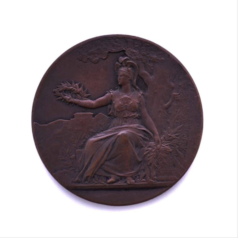 Médaille en bronze offerte à M. Castagnola pour la Langue russe en 1922 par l'A…