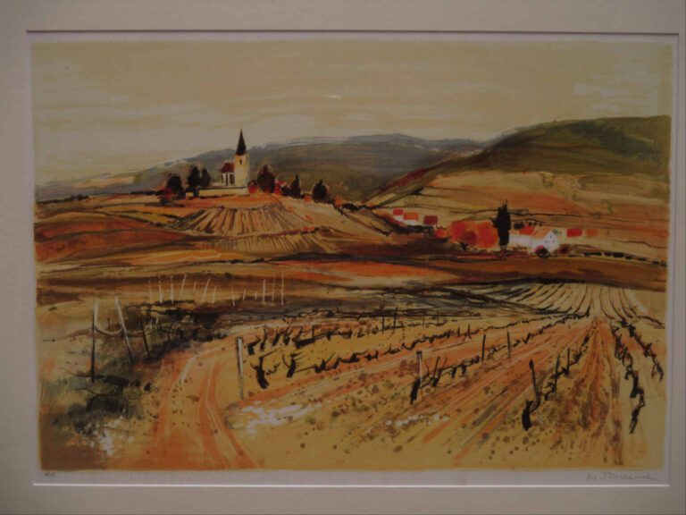 Michel JOUENNE (Né en 1933) - Les vignes - Lithographie. - Signée en bas à droi…