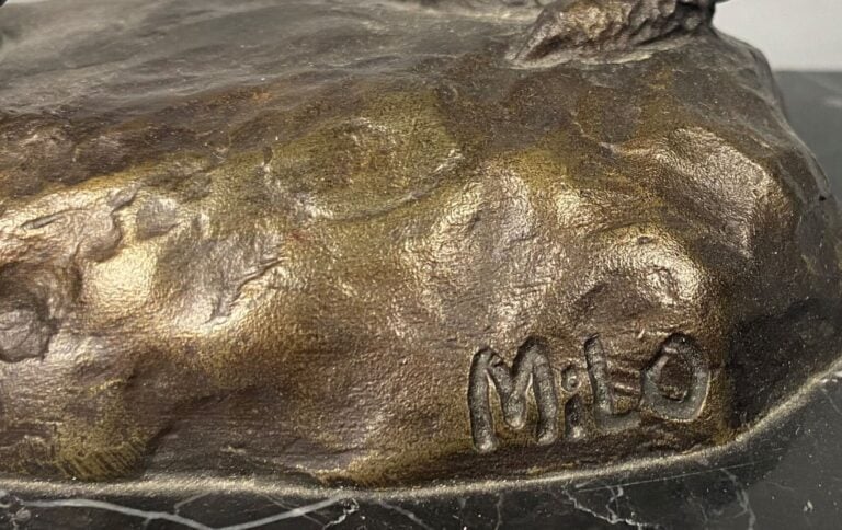 Miguel Fernando LOPEZ dit MILO (1955) - Autruche - Epreuve en bronze à patine b…