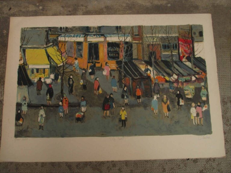 Nathalie CHABRIER (Née en 1932) - Chez Pradel - Lithographie en couleurs. - Sig…