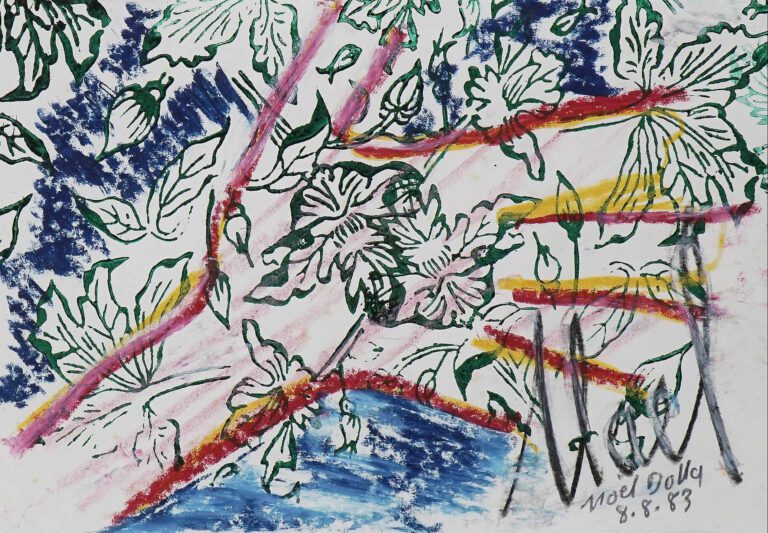 Noël DOLLA (Né en 1945) - Composition florale - Gouache et pastel sur papier. -…