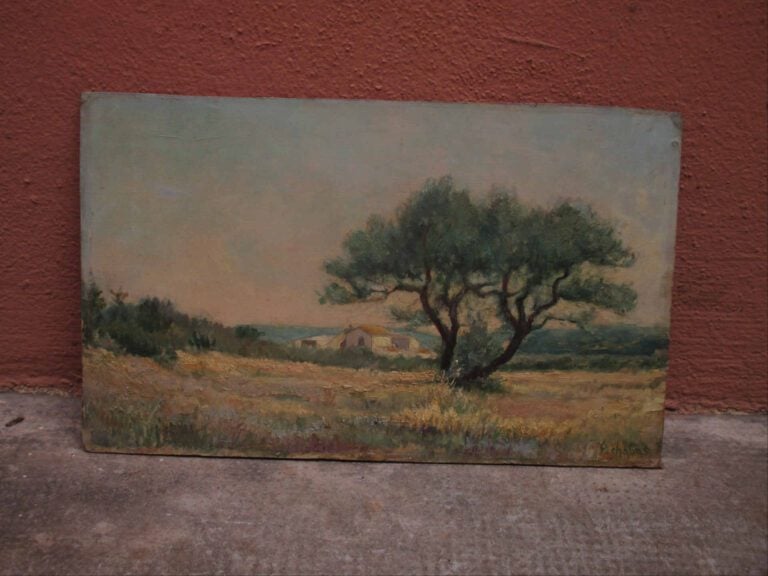 P. CHABAS - Paysage provençal - Huile sur isorel. - Signée en bas à droite. - 2…