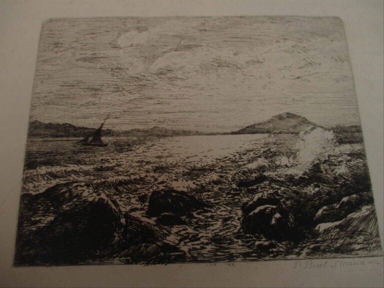 Paul BOREL (1828-1913) - Saint Nazaire - Eau-forte. - 24.5 x 30.5 cm