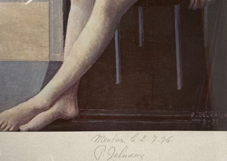 Paul DELVAUX (1897-1994) - Femmes nues assises aux colonnes corinthiennes - Lit…