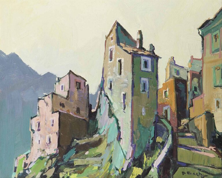 Pierre BACH (1906-1971) - San Antonino - Huile sur toile. - Titrée, signée, dat…