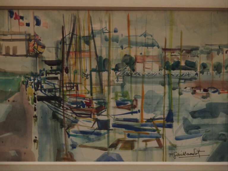 Pierre GAILLARDOT (1910-2002) - Bâteaux au port - Aquarelle sur papier. - Signé…