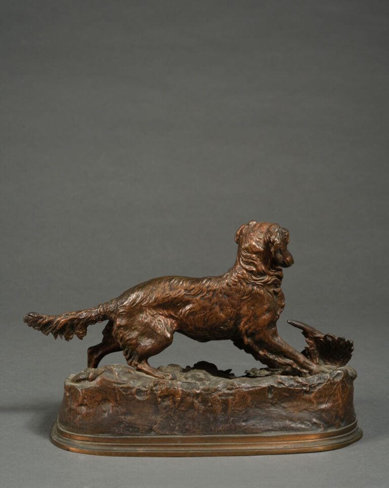 Pierre-Jules MENE (1810-1879), d'après - Chien de chasse à l'arrêt - Epreuve en…