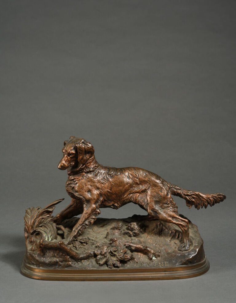 Pierre-Jules MENE (1810-1879), d'après - Chien de chasse à l'arrêt - Epreuve en…