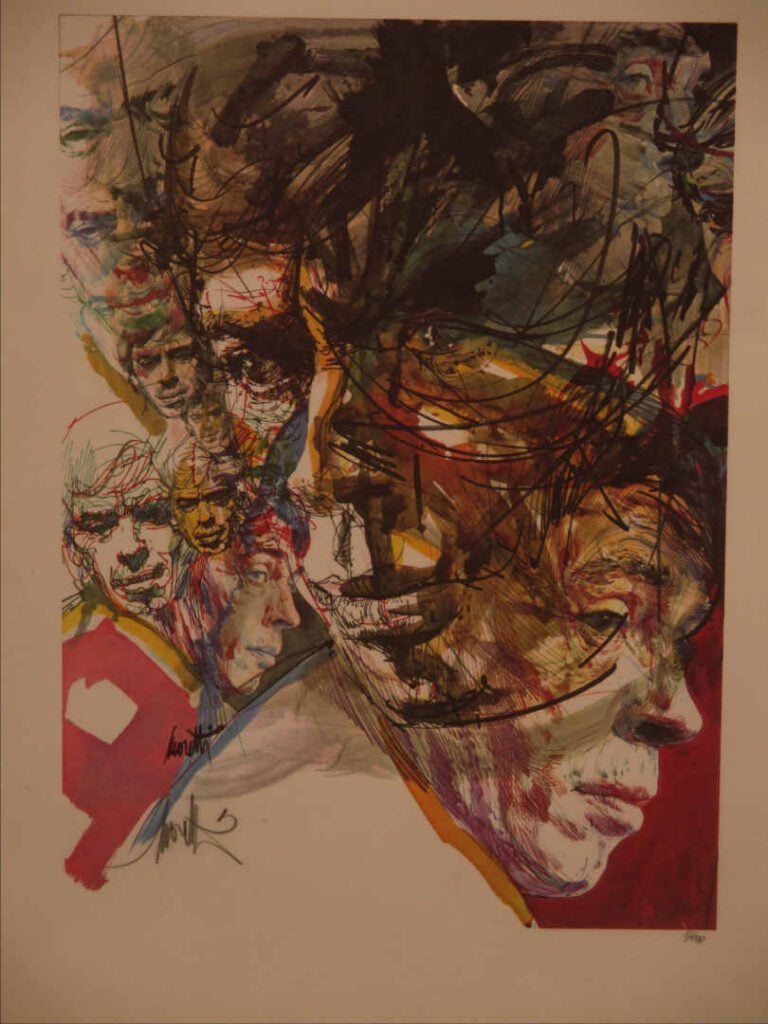 Raymond MORETTI (1931-2005) - Jacques Brel - Lithographie en couleurs. - Signée…
