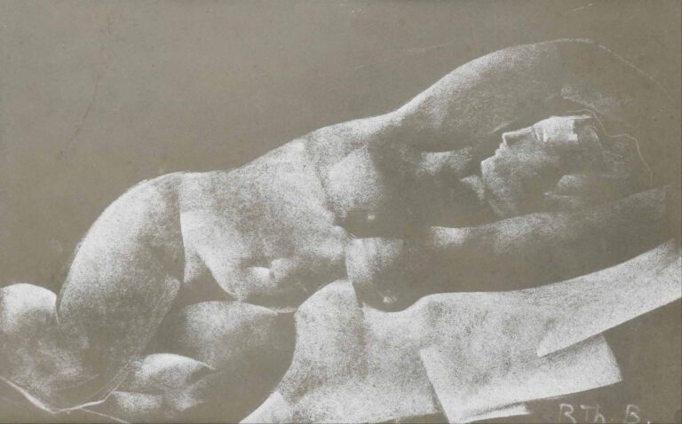 Rodolphe Théophile BOSSHARD (1889-1960) - Femme allongée - Pastel sur papier br…