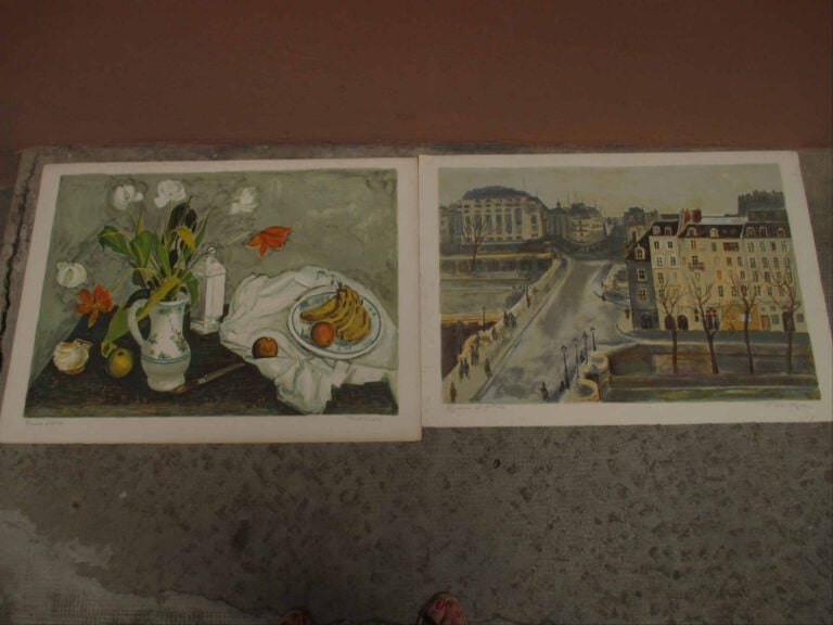 Roger FORISSIER (1924-2003) - Nature morte au pichet blanc - Vue des quais - De…