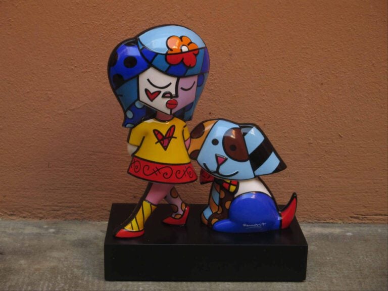 Romero BRITTO (XXe siècle) - Best Friend - Céramique. - Signée. - H. : 37 cm
