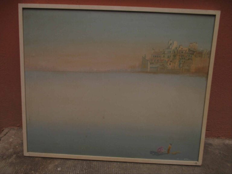 Stevan PETROVIC (XXe siècle) - Paysage naïf - Huile sur toile. - Signée en bas…