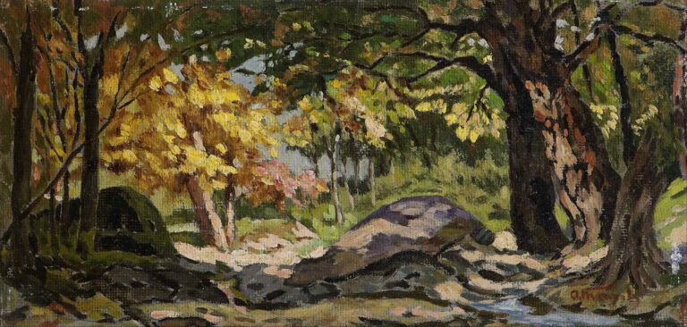 TKACHEV Alexis Petrovich (1925-). - Paysage de forêt au printemps - Huile sur t…