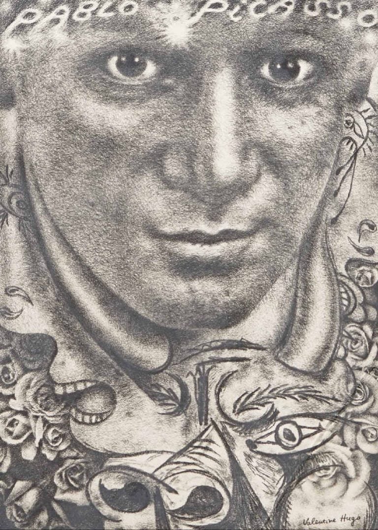 Valentine HUGO (1887-1968) - Portrait de Pablo Picasso - Eau-forte. - Signée da…