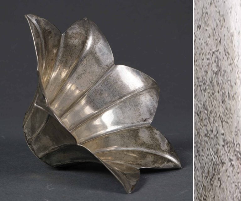 VIDE-POCHES EN FORME DE FLEUR ETOILEE PAR SUZUYO - Japon, Epoque XXe siècle, Pé…