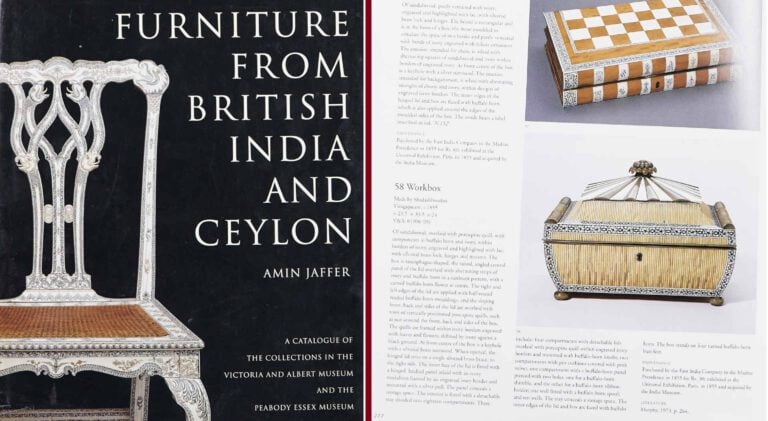 [X] BOITE ECRITOIRE A PLACAGE DE PIQUANTS DE PORC EPIC - Sud-est de l'Inde, Viz…