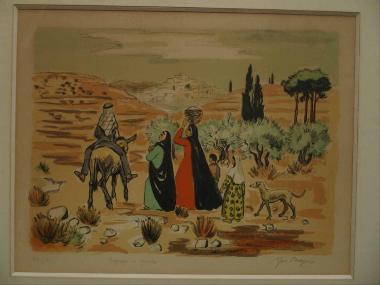 Yves BRAYER (1907-1990) - Paysage de Galilée - Lithographie en couleurs. - Sign…
