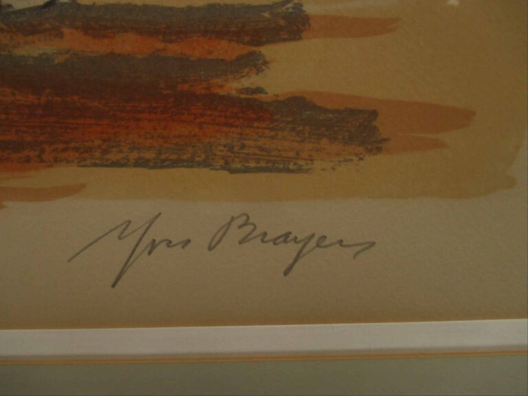 Yves BRAYER (1907-1990) - Paysage de Galilée - Lithographie en couleurs. - Sign…
