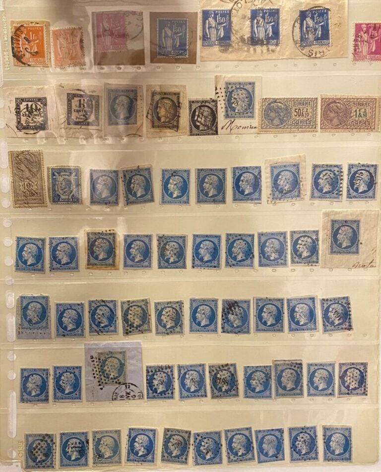 Accumulation présentée dans une chemise de timbres courants du monde dont émiss…