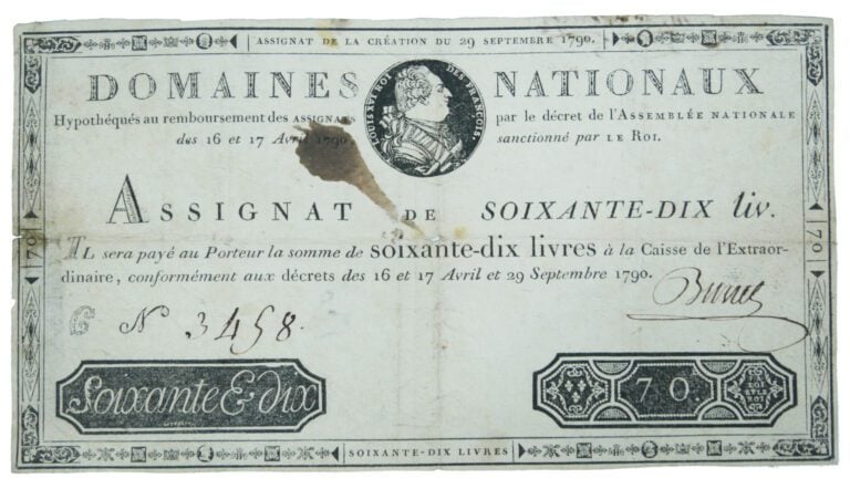 Assignat - - Assignats de soixante-dix livres Numéro 3458 - Etat : collés sur l…
