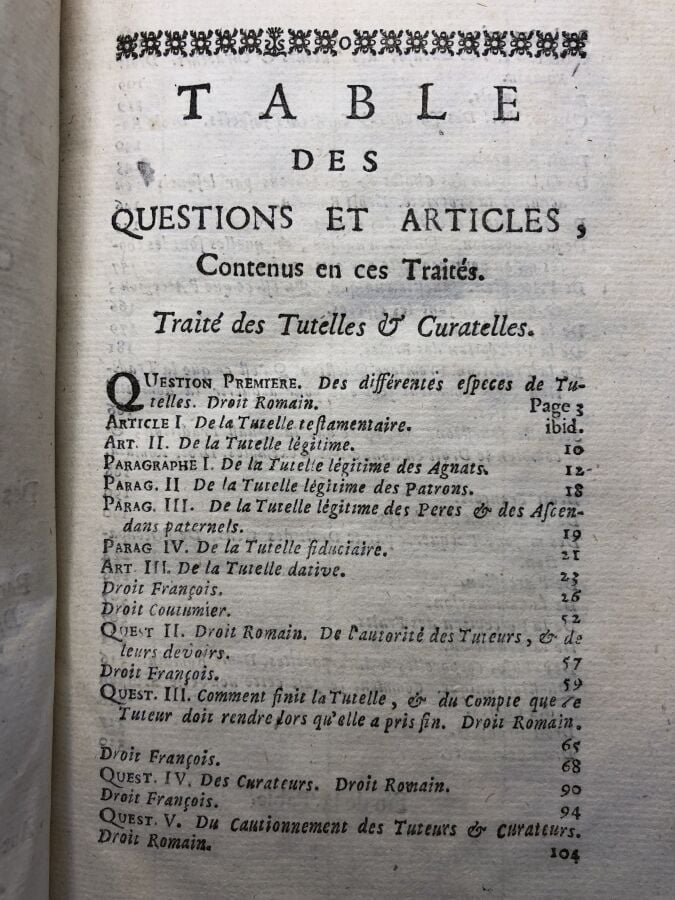 Astruc (Louis, noble). - Traites des tutelles et curatelles de la division des…