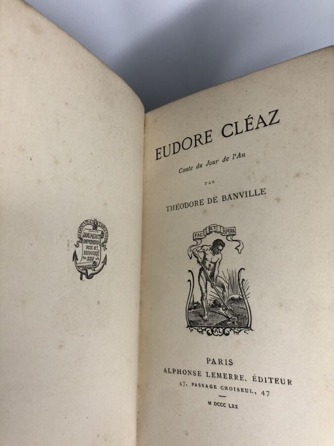 BANVILLE (Théodore de). - Eudore Cléaz, conte du jour de l'an. Edité à Paris ch…