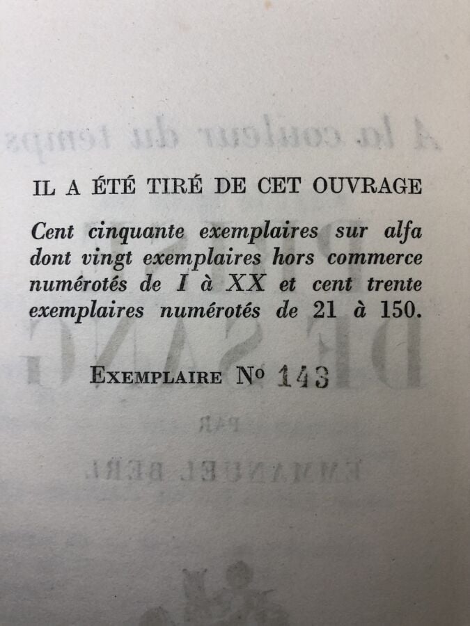BERL (Emmanuel). - Prise de sang. Édité à Paris chez Robert Laffont en 1946. De…