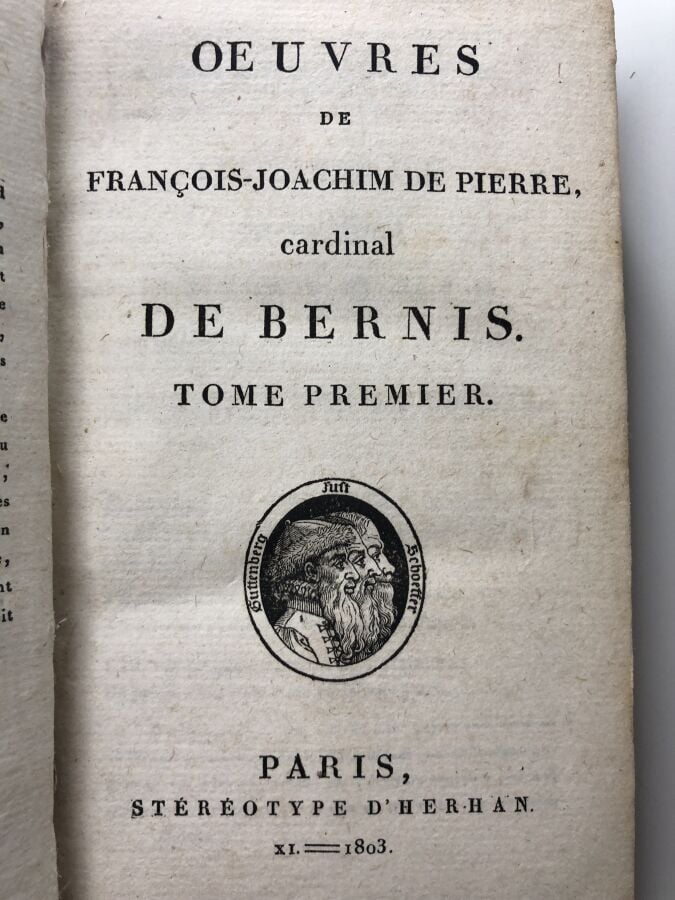 BERNIS (François-Joachim de Pierre de) - OEuvres de François-Joachim de Pierre…