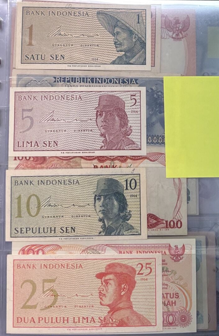 Billets - Asie - Important lot de 202 billets comprenant 38 États, respectiveme…