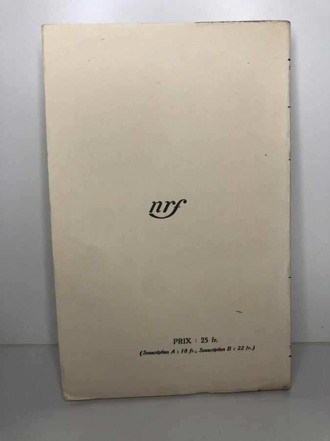 BOST (Pierre). - Prétextat. Edité à Paris chez Gallimard en 1925. De format in-…