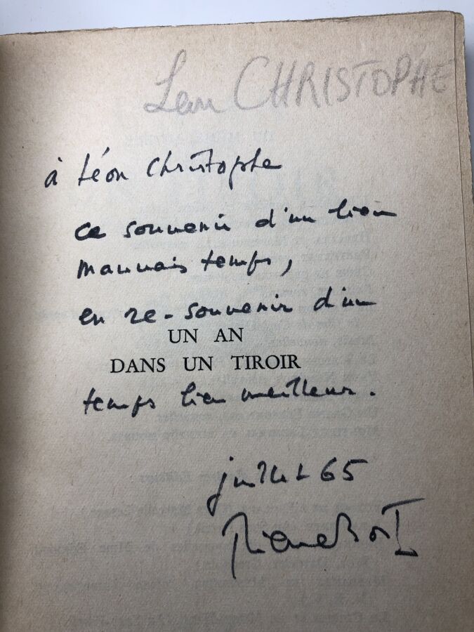 BOST (Pierre). - Un an dans un tiroir. Édité à Paris chez Gallimard en 1945. De…