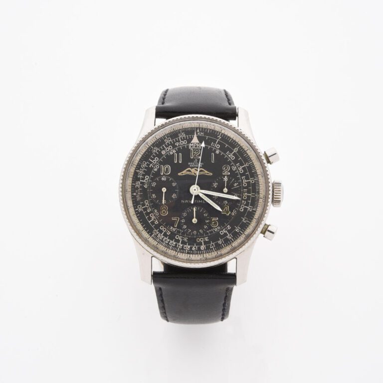 BREITLING - BRACELET MONTRE chronographe, modèle « Navitimer » en acier - Cadra…