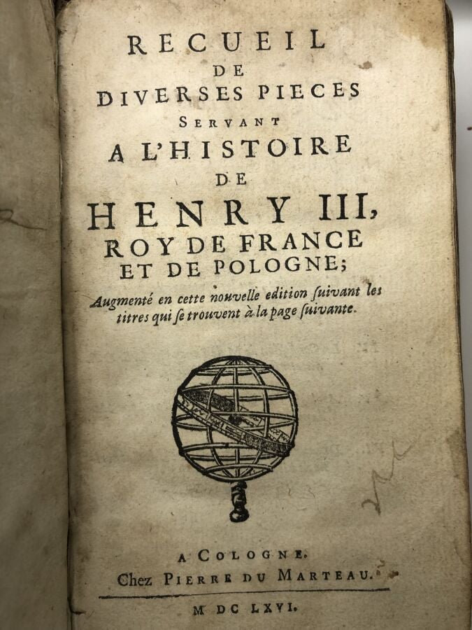 COLLECTIF. - Recueil de diverses pièces servant l'histoire de Henry III, roy de…