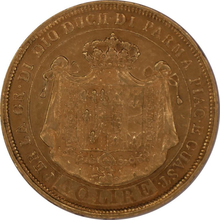 * Duché de Parme - Maria Lugia (1814-1847) - 40 Lire 1815 - A : Buste drapé à g…