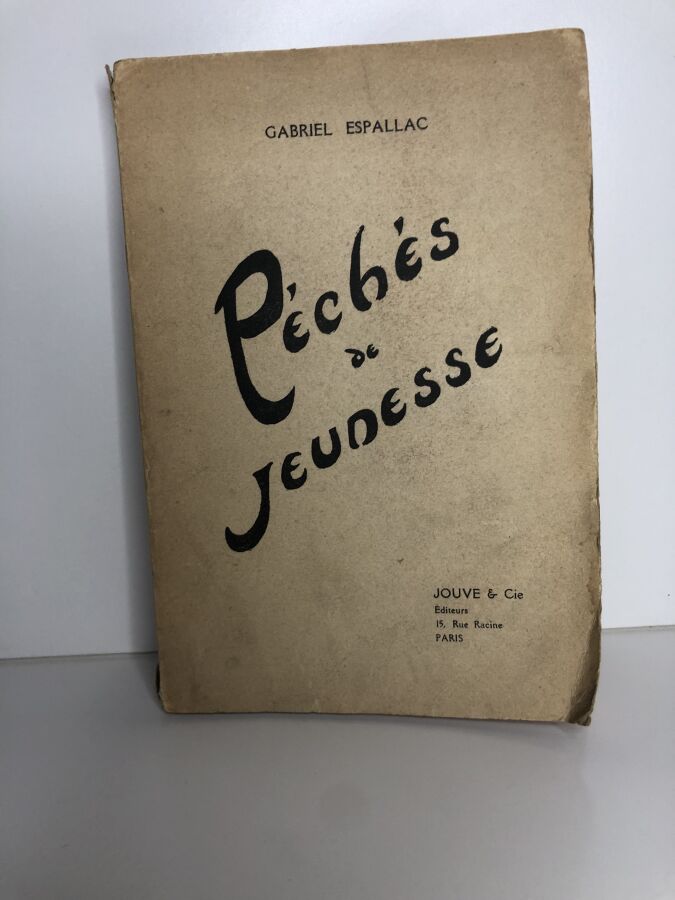 ESPALLAC (Gabriel) - Péchés de jeunesse. Édité à Paris chez Jouve & Cie en 1918…