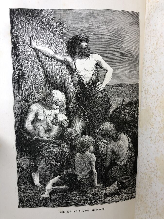 FIGUIER (Louis). - L'Homme primitf. Édité Paris chez Librairie de . Hachette et…